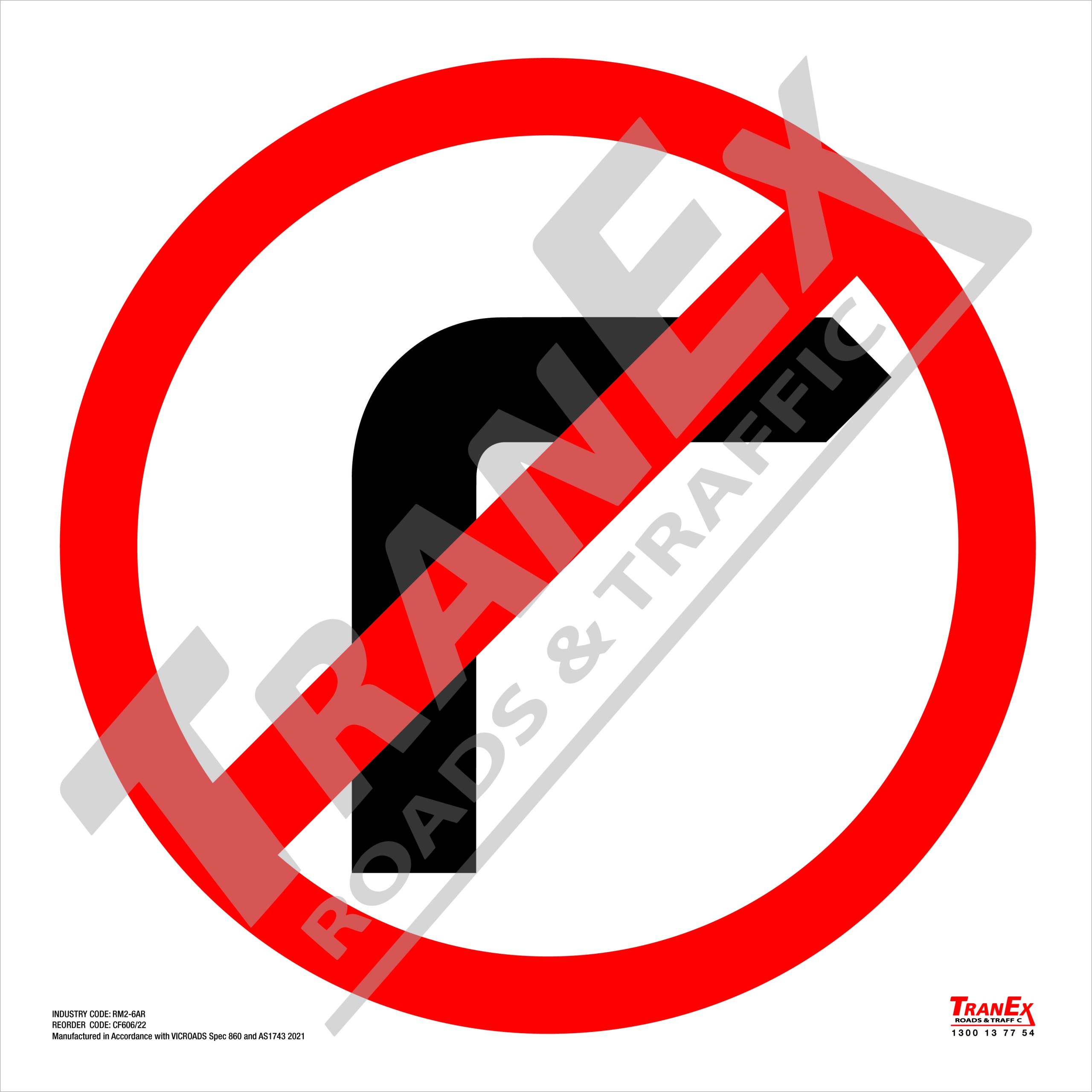 RM2-6AR_NO RIGHT TURN_600x600
