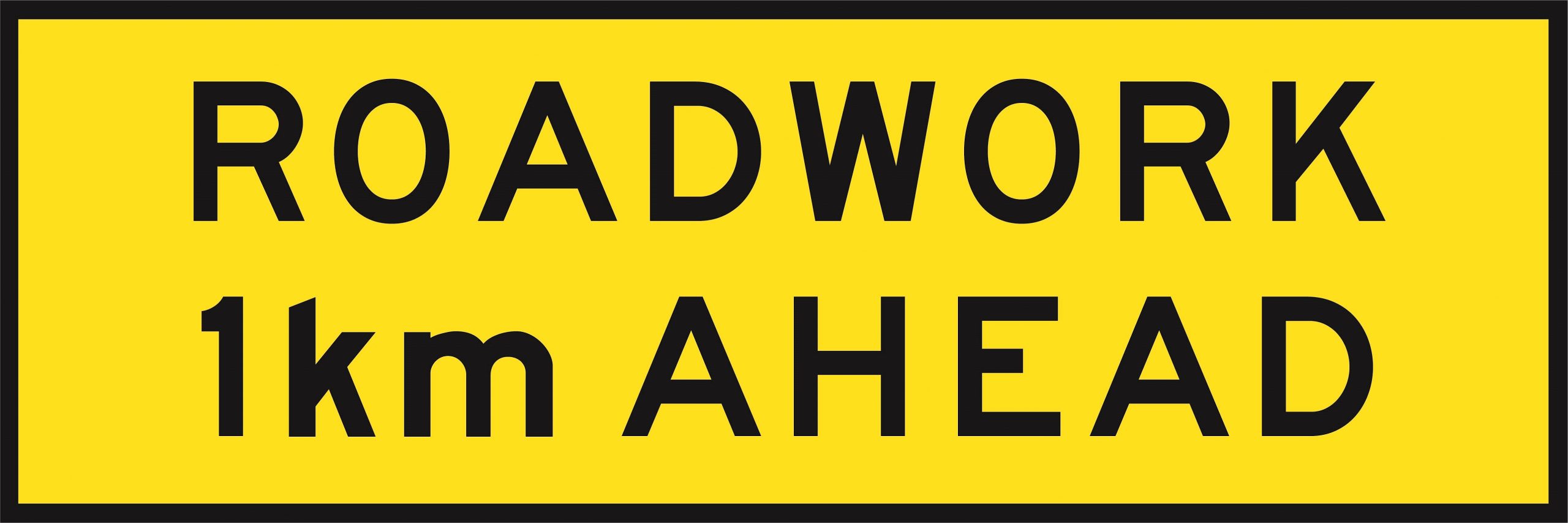 Roadwork I km Ahead (Cl1) 1800 x 600 - BEP