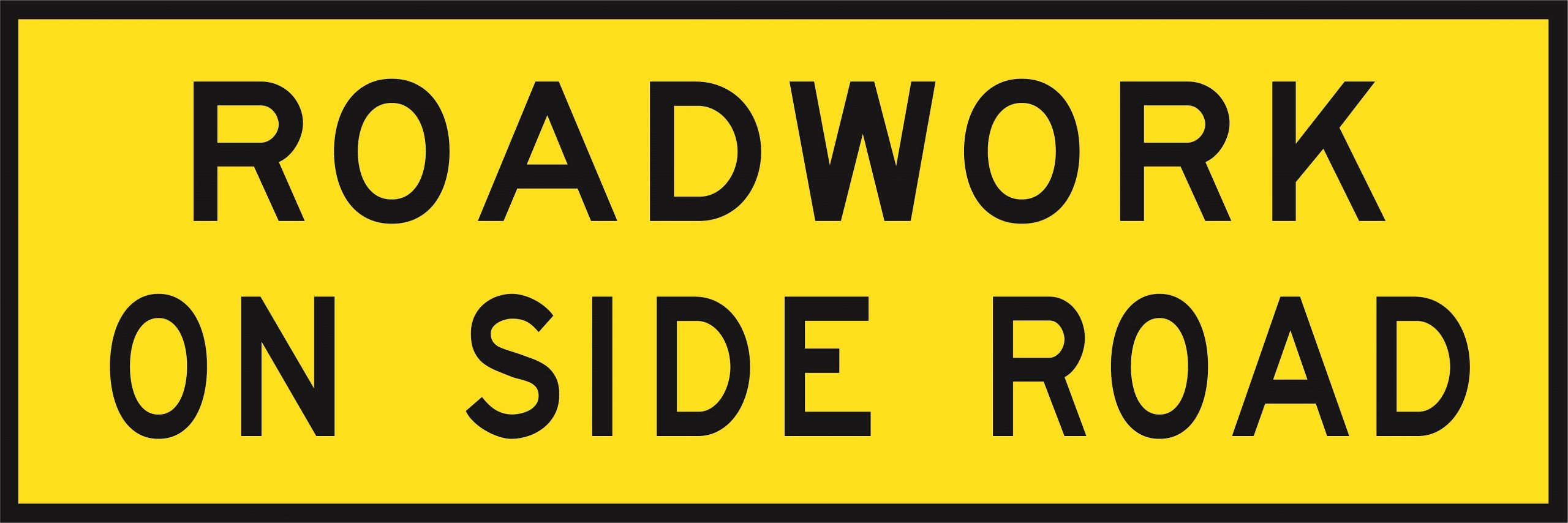 Roadwork On Side Road (Cl1) 1800 x 600 BEP