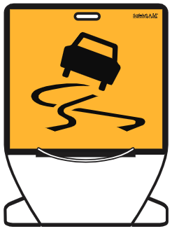 Slippery Road Sign