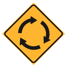 Roundabout sign