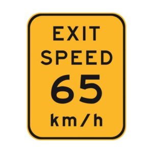 Guided signage exit speed